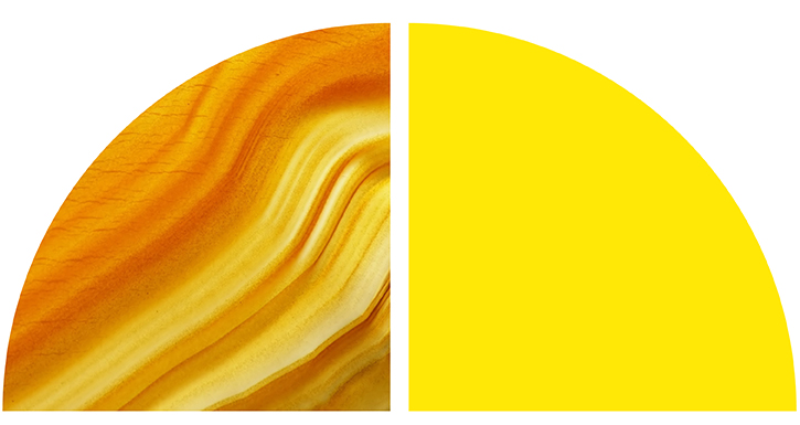 Yellow wave-like structure.